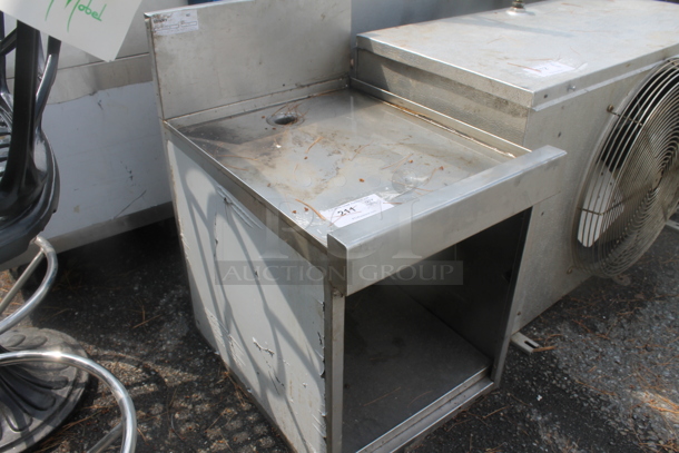 Glastender DBGR-18 Stainless Steel Commercial Drain Board w/ Back Splash and Under Shelf. - Image 2 of 4