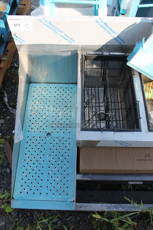 BRAND NEW SCRATCH AND DENT! Stainless Steel Commercial Bar Station w/ Sink, Ice Bin, Drain Board and Double Speedwell. No Legs. - Image 2 of 4