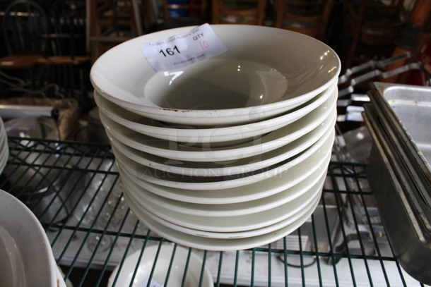 10 White Ceramic Pasta Plates. 10x10x3.5. 10 Times Your Bid!