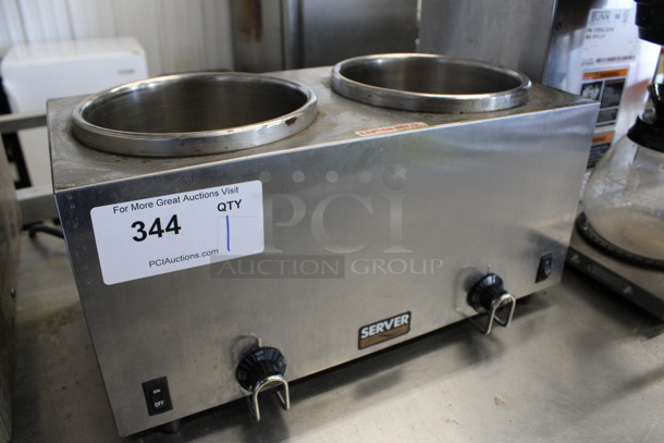 Server Model TWIN FS/FSP Stainless Steel Commercial Countertop 2 Well Food Warmer. 120 Volts, 1 Phase. 17x9x9. Tested and Working! - Image 3 of 5