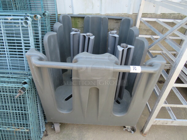 One Traex Dish Transport On Casters. - Image 1 of 1