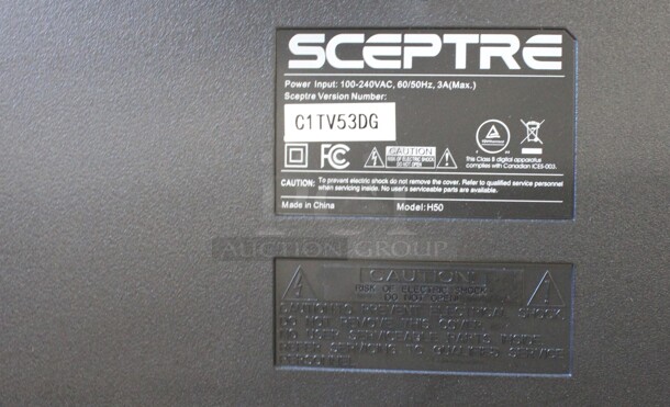 Sceptre Model H50 50" Television. 100-240 Volts, 1 Phase. Buyer Must Pick Up - We Will Not Ship This Item.  - Image 4 of 5