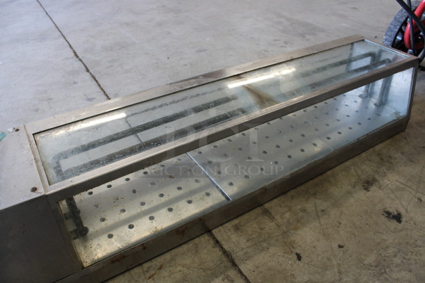 Stainless Steel Commercial Countertop Sushi Display Case Merchandiser. 59x11.5x10. Tested and Working! - Image 2 of 4