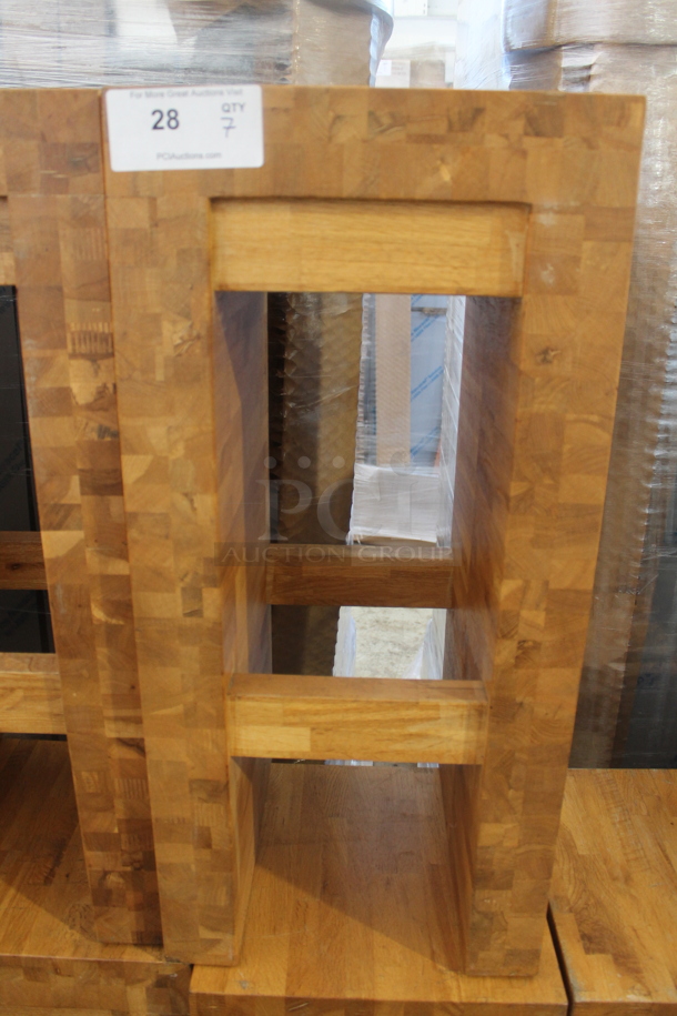 7 Butcher Block Slim Line Tables. 7 Times Your BId! - Image 2 of 3
