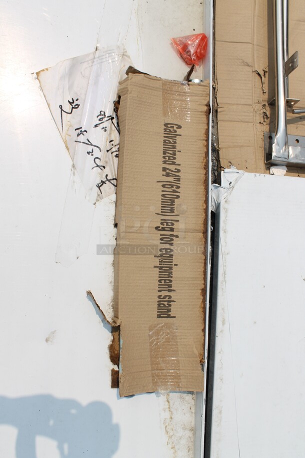 BRAND NEW SCRATCH AND DENT! Regency 600ES3072G Commercial Stainless Steel Disassembled Equipment Stand With Undershelf And Galvanized Legs. - Image 4 of 6