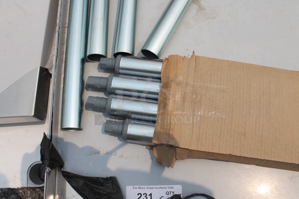 BRAND NEW SCRATCH AND DENT! Regency 600ES3060G Commercial Stainless Steel Disassembled Equipment Stand With Galvanized Undershelf And Legs. - Image 4 of 5