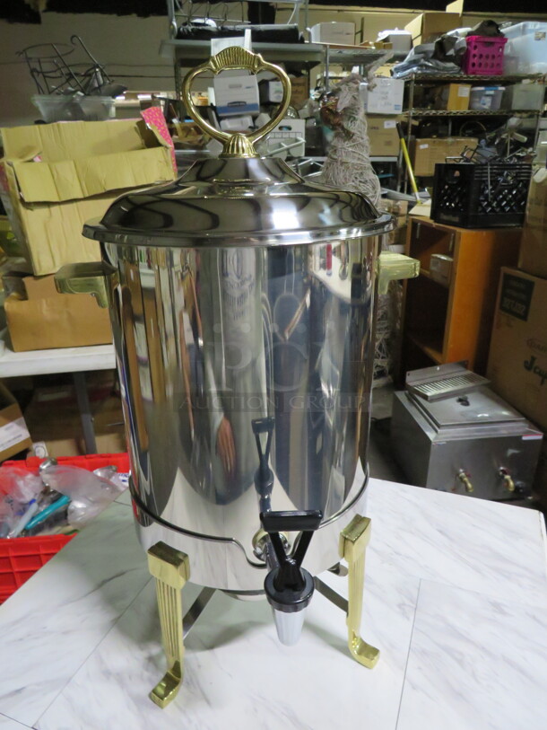 One NEW Vollrath 3 Gallon Classic Brass Trim Coffee Urn. #46029. - Image 1 of 2