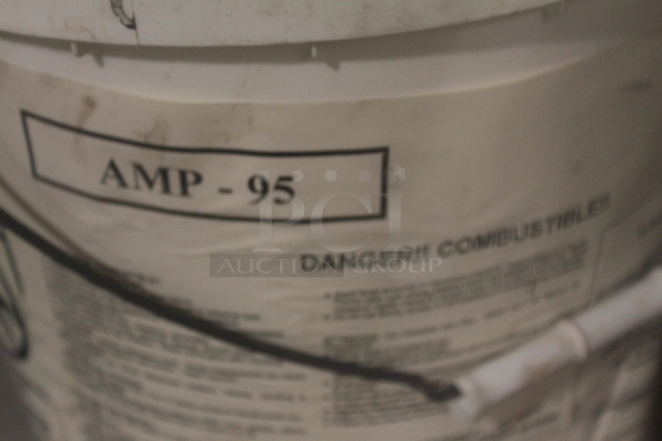 ALL ONE MONEY! MEGA LOT of Various Metal Barrels and Poly Buckets of Various Contents; Aluminum Paste, Ammonium Hydroxide and Liquid Roof. BUYER MUST REMOVE. - Image 8 of 12