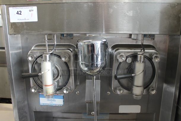 Taylor 342D-27 Stainless Steel Commercial Floor Style Air Cooled 2 Flavor Frozen Beverage Machine w/ Drink Mixer Attachment on Commercial Casters. 208-230 Volts, 1 Phase. - Image 4 of 8