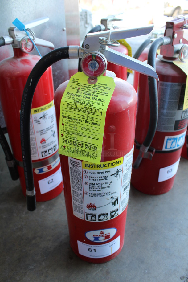 Badger Dry Chemical Fire Extinguisher. 7x5x20