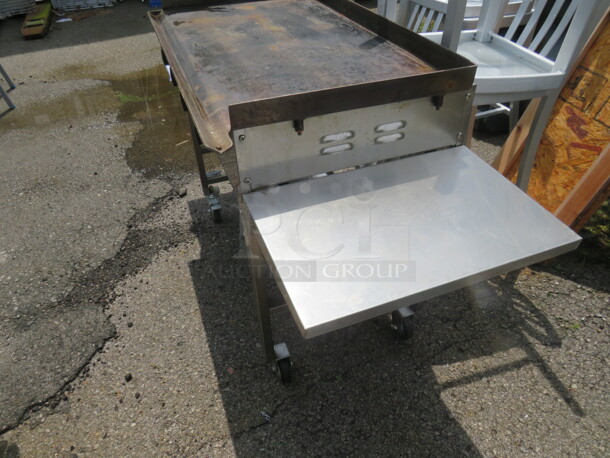 One Blackstone 36 Inch Propane Portable Griddle On Casters. Model# 1560. 62X22X35. - Image 3 of 3
