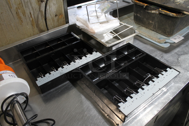 ALL ONE MONEY! Lot of Various Items Including Cash Drawer Inserts and Stainless Steel Drop In Bin - Image 2 of 3