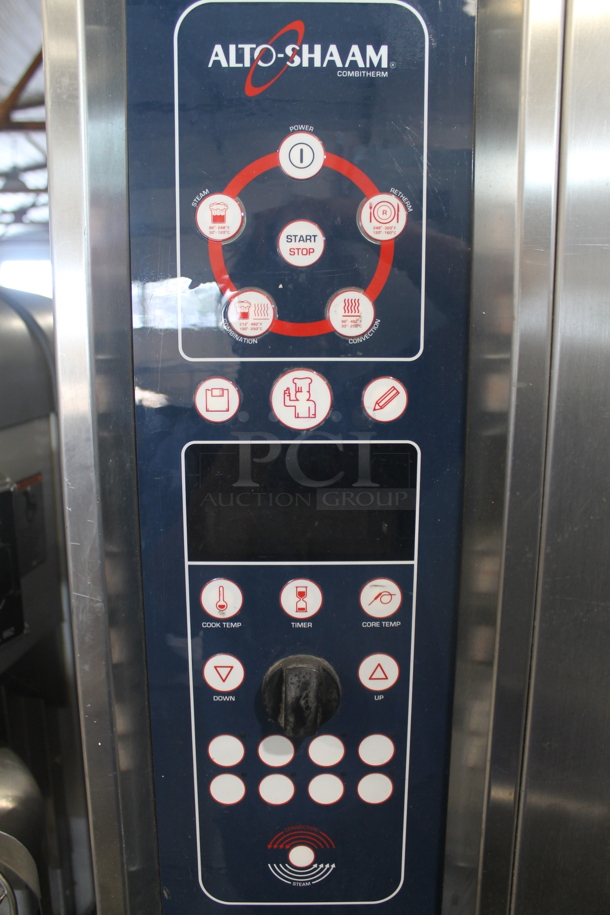Alto Shaam ML20 20G Commercial Stainless Steel Natural Gas Roll in Rack Combitherm Oven On Galvanized Legs. Missing Door Handle Parts. 170,000 BTU. - Image 2 of 11