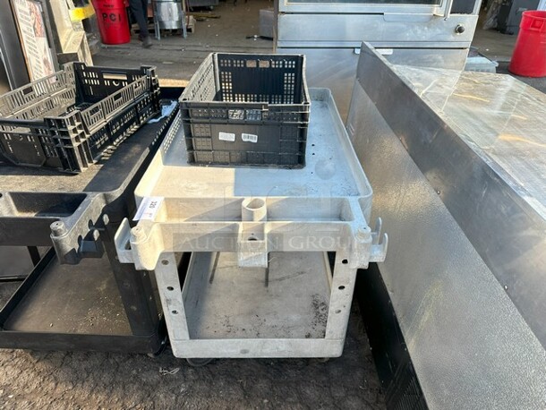 Poly 2 Tier Cart on Commercial Casters. - Image 1 of 4
