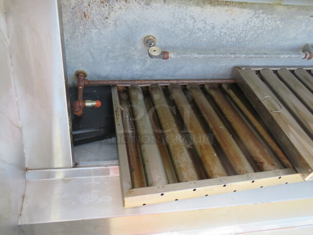 One Aerolator Stainless Steel Hood System With Lights, Filters, Piping, Ansul And Box. #ASW2. 108X48X24 - Image 4 of 5