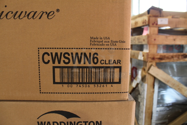 5 Boxes of 100 BRAND NEW! Classicware CWSWN6 Clear Poly Wine Glasses. 5 Times Your Bid! - Image 4 of 5