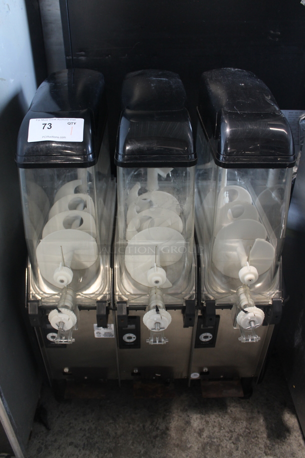 Elmeco FC 3 Stainless Steel Commercial Countertop 3 Hopper Slushie Machine. 115 Volts, 1 Phase. Tested and Powers On But Does Not Get Cold - Image 1 of 8