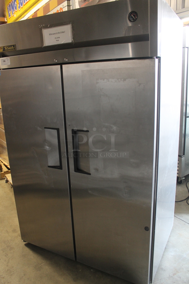 2013 True TG2R-2S Commercial Stainless Steel 2 Solid Door Reach-In Cooler With Plycoated Shelves And Commercial Casters. 115V, 1 Phase. Tested and Working! - Image 3 of 7