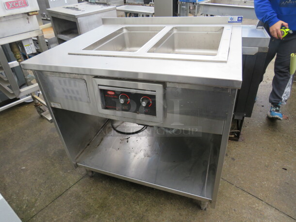 One SS Hatco 2 Well Warmer With SS Under Shelf. 38X30X39.5 - Image 1 of 2