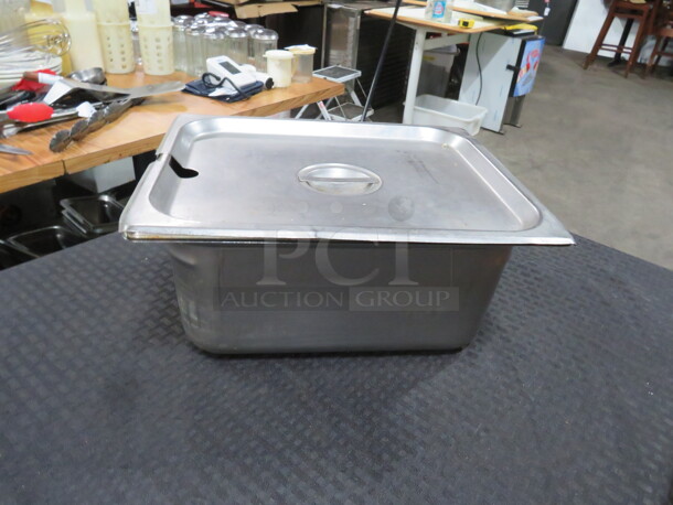 One Half Size 6 Inch Deep Hotel Pan With lid. - Image 1 of 1