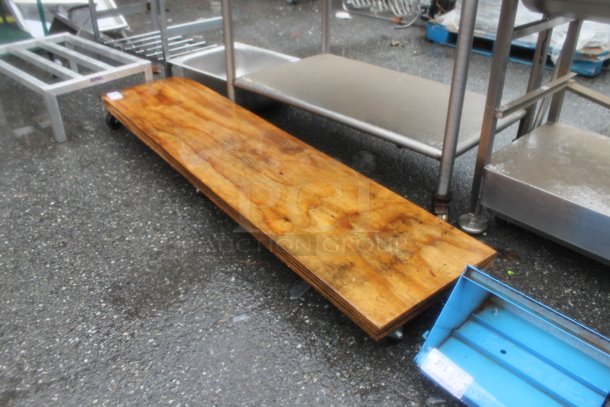 Wooden Dolly on Casters. - Image 2 of 2