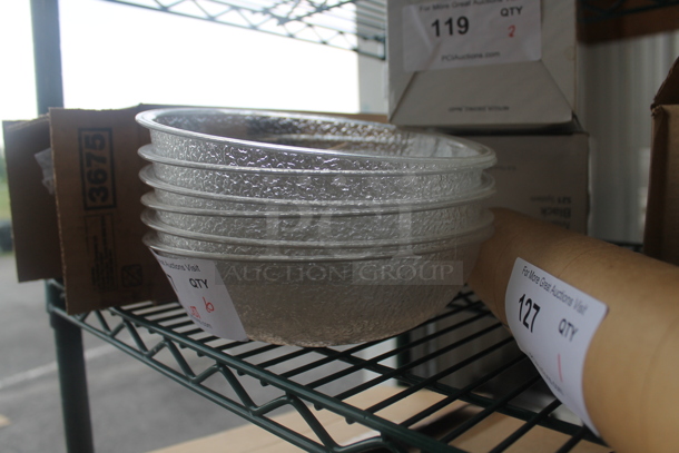 ALL ONE MONEY! Lot of 6 Poly Clear Bowls. - Image 2 of 3