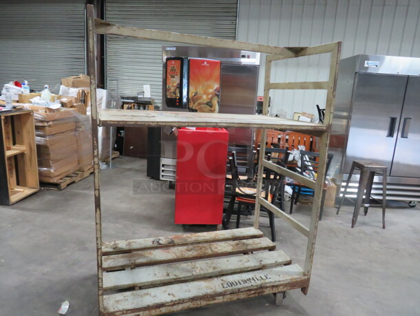 One Heavy Duty Cart With 2 Shelves On Casters. 55X32X71.5 - Image 1 of 3
