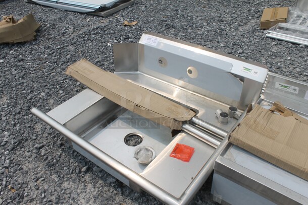 BRAND NEW SCRATCH AND DENT! Regency 600DDT36R Commercial Stainless Steel Disassembled Dirty Soiled Dish Table With Right Drainboard And Galvanized Legs. - Image 3 of 5