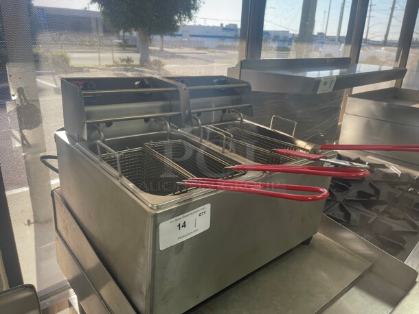 New! Commercial Double Electric Fryer 115 Volt Tested and Working!