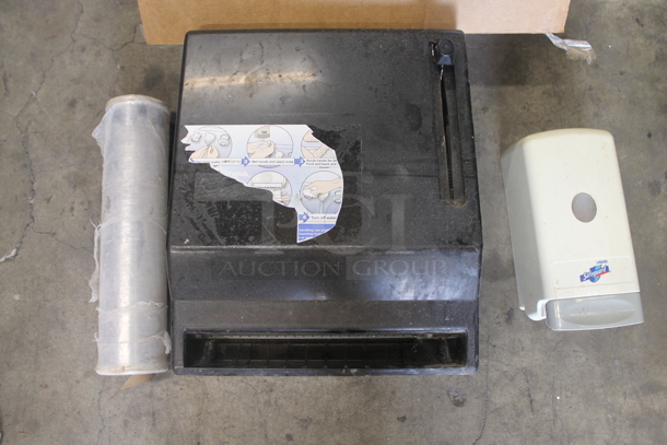 ALL ONE MONEY! Lot of Various Items Including 2 Poly Dispenser and Roll of Plastic Wrap - Image 3 of 6