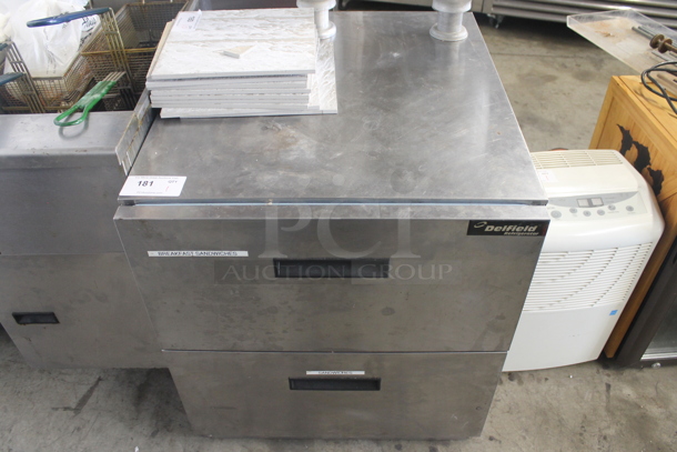Delfield UCD4472N-STAR1 Stainless Steel Commercial 2 Drawer Undercounter Cooler. 115 Volts, 1 Phase. Tested and Working! - Image 1 of 8