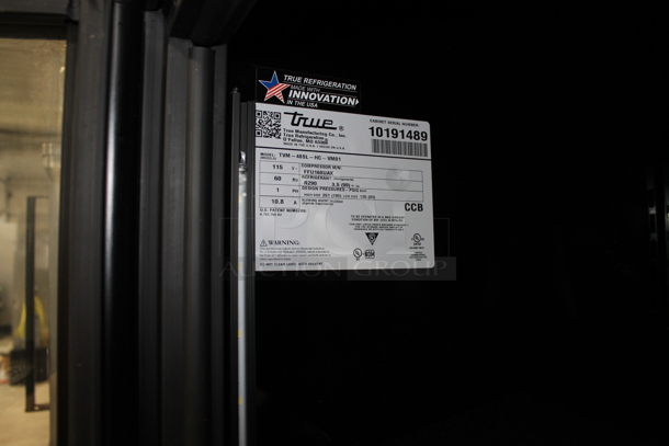 2021 True TVM-48SL-HC-VM01 Metal Commercial 2 Door Reach In Cooler Merchandiser w/ Poly Coated Racks. 115 Volts, 1 Phase. Tested and Working! - Image 4 of 4