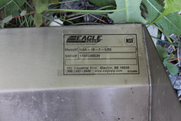 Eagle HSA-10-F-LRS Stainless Steel Commercial Single Bay Wall Mount Sink w/ Faucet and Handles. - Image 3 of 4