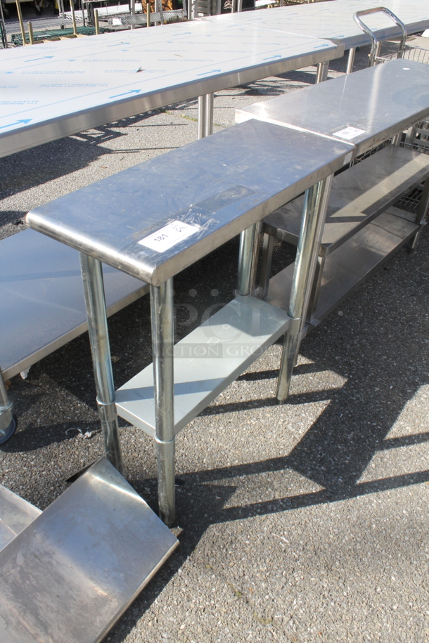Commercial Stainless Steel Work Table With Undershelf on Galvanized Legs. - Image 2 of 4