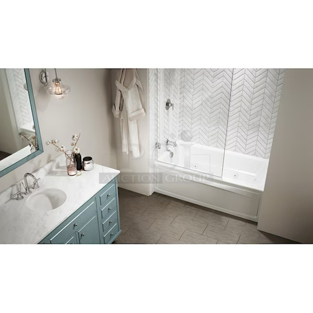 Jacuzzi Luxury Bath Primo 6032 Skirted Whirlpool Tub, White. 32-in W x 60-in L (Right Drain/Left Pump Motor). Features 10 PointPro Jets.  - Image 4 of 9