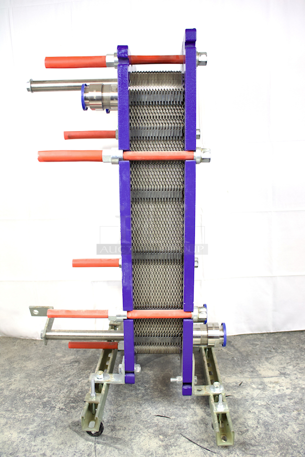 NEW/NEVER USED CPE 60H-37D 10 Barrel 37 Plate Heat Exchanger / Wort Cooler. Designed to Cool Wort From 200 F to 70 F Using City Water At Around 50 F. This Heat Exchanger Is Designed So The Discharged Water Is Hot Enough To Put Into Your Hot Liquor Tank for Your Next Brew. Designed To Cool A Batch In Approximately 30 Minutes. - Image 3 of 5