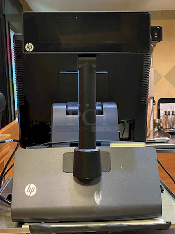 COMPLETE! Hewlett Packard Point of Sale System in Perfect Working Order. Includes: Monitor, Keyboard, Printer, Cashbox With Key, Speakers, Card Processor and All Wires Included.  - Image 8 of 9
