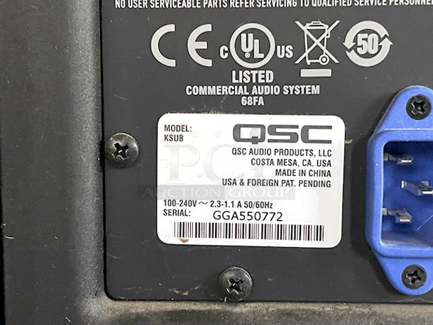 BRILLIANT! QSC KSUB  Dual 12" (300 mm) 1000 W Active 4th-order Bandpass Subwoofer, Dual Low Frequency Driver and Threaded Speaker Mounting Pole - Image 7 of 7