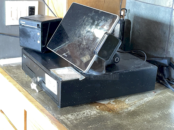GREAT VALUE!! Toast Point Of Sales System With: Flat Screen Monitor & Card Reader, Toast Ticket Printer, Locking Cash Box W/ Key. 3x Your Bid - Image 2 of 5