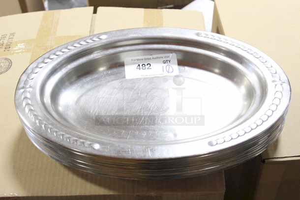 SPECTACULAR!! Stainless Steel Oval Buffet Line Inserts. 19x12x2. 10x Your Bid