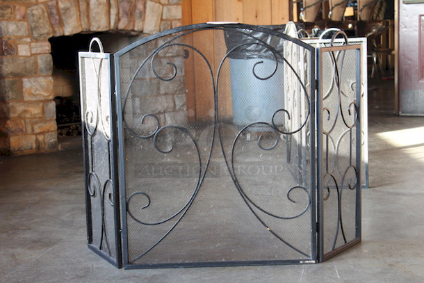 NICE! 3-Panel Arched Fireplace Screen. 50x3/8x32 - Image 2 of 4