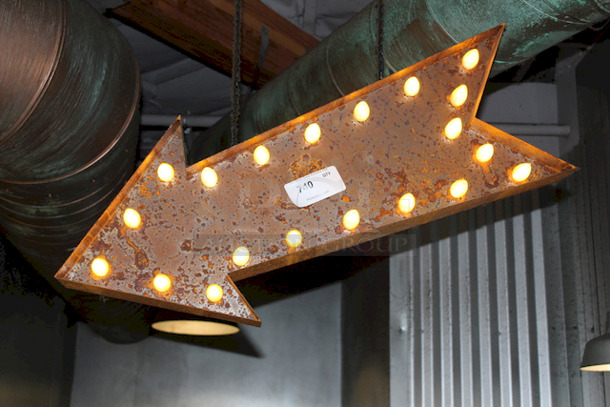 BRIGHT! Illuminated Arrow Sign.
36x12