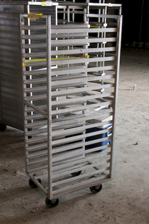 SWEET!! New Age Industrial 1338 Heavy Duty Roll In Refrigerator/Proofer Rack, 18 Pan Capacity, 26x20-1/2x64