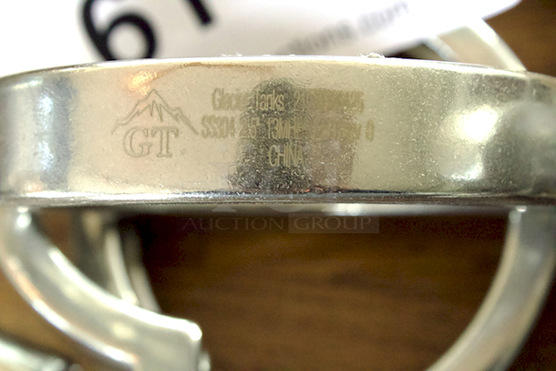 NEW-NEVER USED Glacier Tanks 2-1/2” Single Hinge, Sanitary Clamps 3x Your Bid - Image 4 of 4