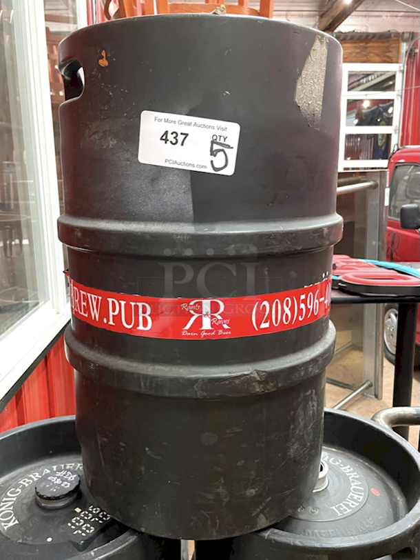 ?50 Liter Euro Sanke "D" Kegs? Stainless Steel 
50 Liter = 13.2 gallons = 105 pints = 140 12oz bottles
5x Your Bid - Image 2 of 2