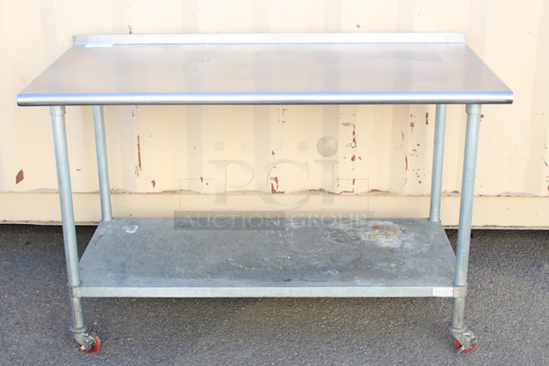 AMAZING! Stainless Steel Prep-Table With Undershelf On Commercial Casters!! 60x30x39-1/2 - Image 3 of 7