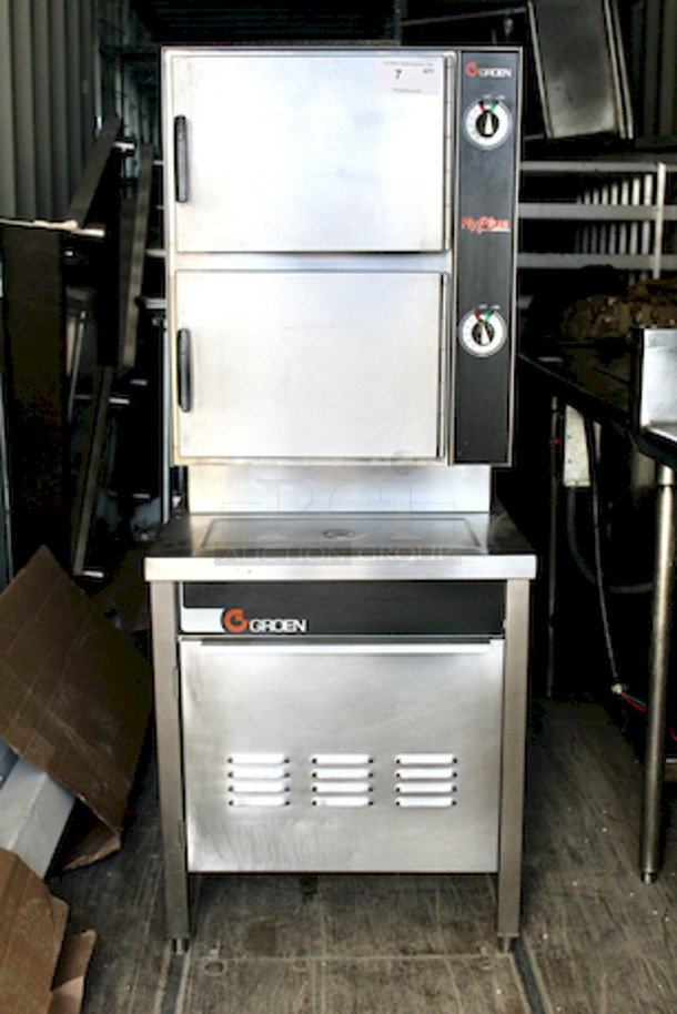 PERFECT CONDITION! Groen HY-6SM-24 HYPERSTEAM PRESSURELESS STEAMER (6) Pan Convection Steamer - Cabinet, Direct Steam. 24x35x58 120 V/60 Hz/1 ph - Image 1 of 7