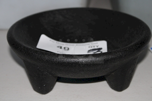 TRENDY & DURABLE! HS Inc. NHS1047 20 oz. Charcoal Polypropylene Perfecto Molcajete, Perfect For Pic De Gallo, Queso, & Table Side Guacamole. 3x Your Bid