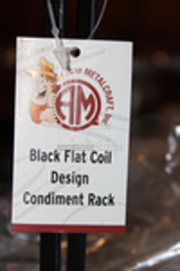 American Metalcraft FWC69 Black Flat Coil Round Wrought Iron Condiment Caddy with Card Holder - 6" x 9 1/2"
8x Your Bid - Image 3 of 4