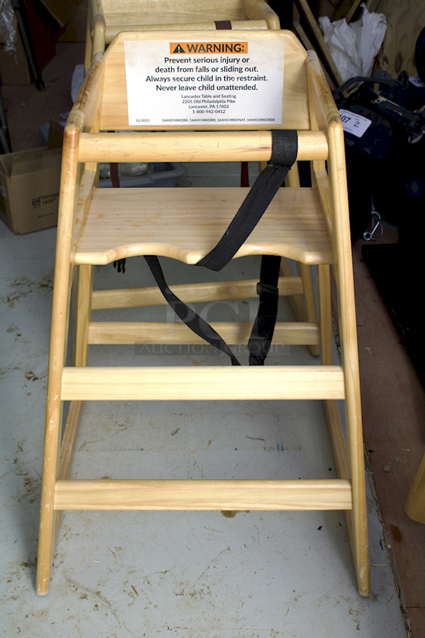 BEAUTIFUL! (3) Wooden Highchairs and (1) Wooden Booster Seat. 4x Your Bid - Image 3 of 11